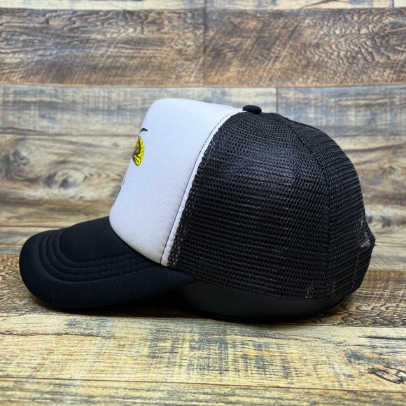 The Fly Mens Trucker Hat Black Snapback 80s Horror Jeff Goldblum Baseball Cap - Picture 3 of 7